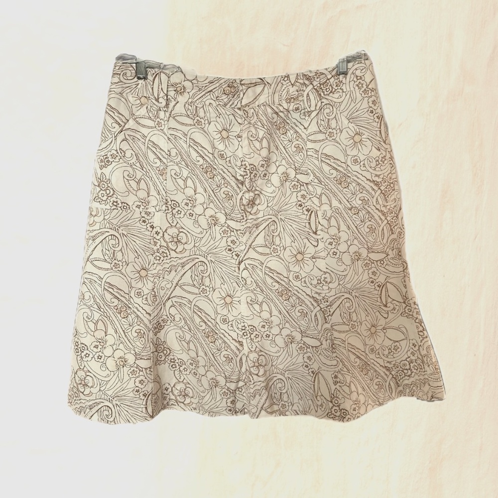 Eddie Bauer Cotton/Linen Skirt Size 14 EUC